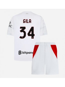 Otroški Nogometna dresi replika AC Milan Mario Gila #34 Gostujoči 2026-27 Kratek rokav (+ hlače)